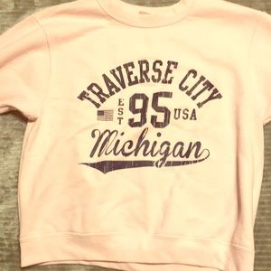 Long sleeve pink sweater